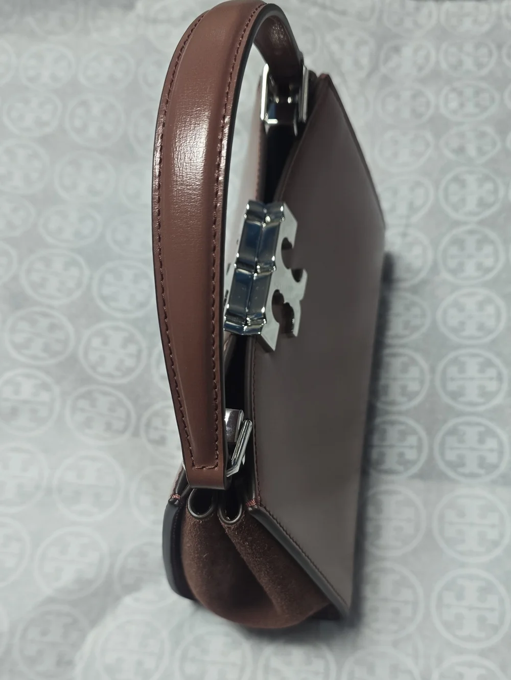 Tory Burch Dusty Mauve Leather Top-Handle Satchel